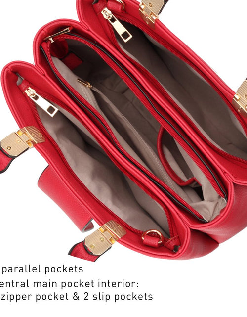 Load image into Gallery viewer, Women Satchel Handbags Top Handle Purse Medium Tote Bag Vegan Leather Shoulder Bag
