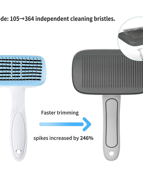 Load image into Gallery viewer, Self Cleaning Dog Brush for Long Haired Short Haired Dogs, Slicker Brush for Dogs Shedding Grooming, Dog Hair Brush for Large Medium Pets, Wire Cat Fur Brush, Pet Brush for Cats, Pet Hair Comb
