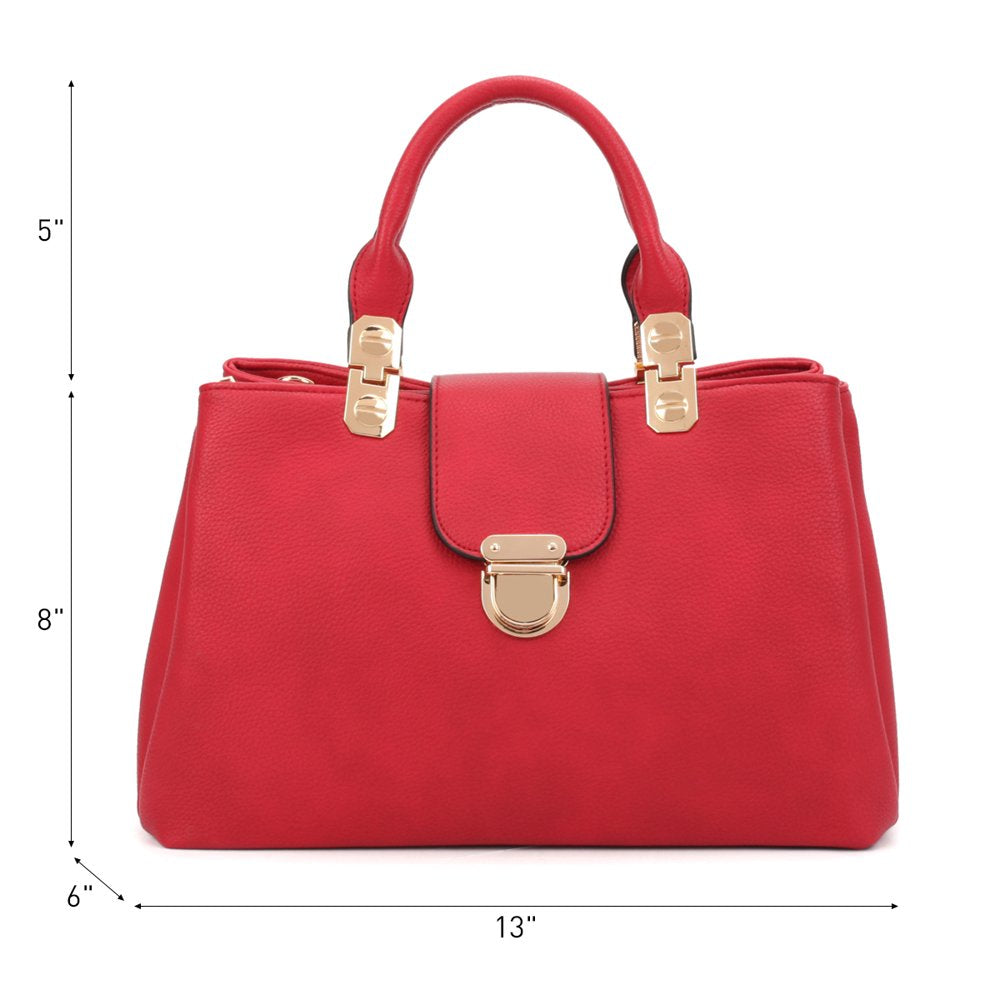 Women Satchel Handbags Top Handle Purse Medium Tote Bag Vegan Leather Shoulder Bag